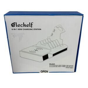 NIB Elechelf 8-n-1 60W charging station color white